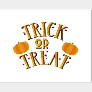 Trick or Treat - Halloween Lettering Posters and Art